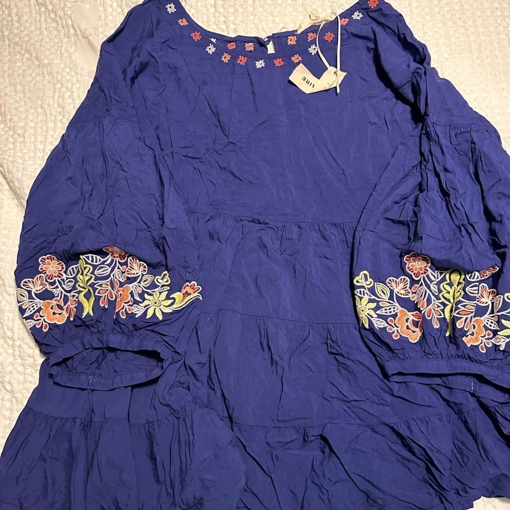 Laffaire Royal Purple Blouse NWT